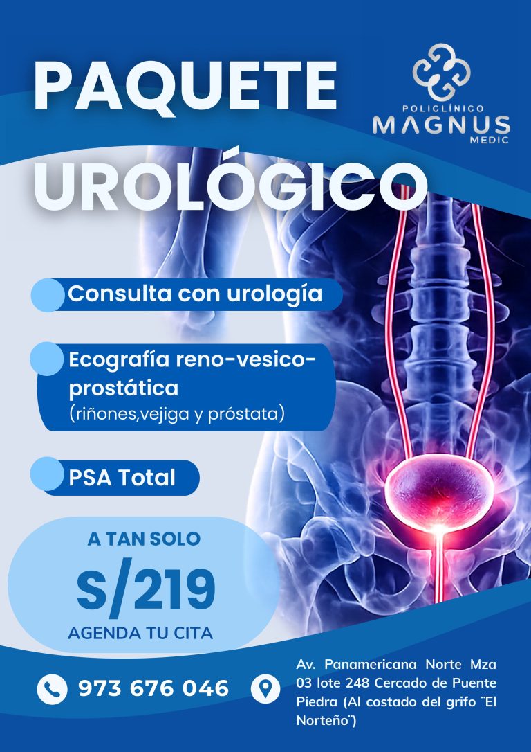 Flyer servicios dentales moderno azul 2 - Policlínico Magnus Medic